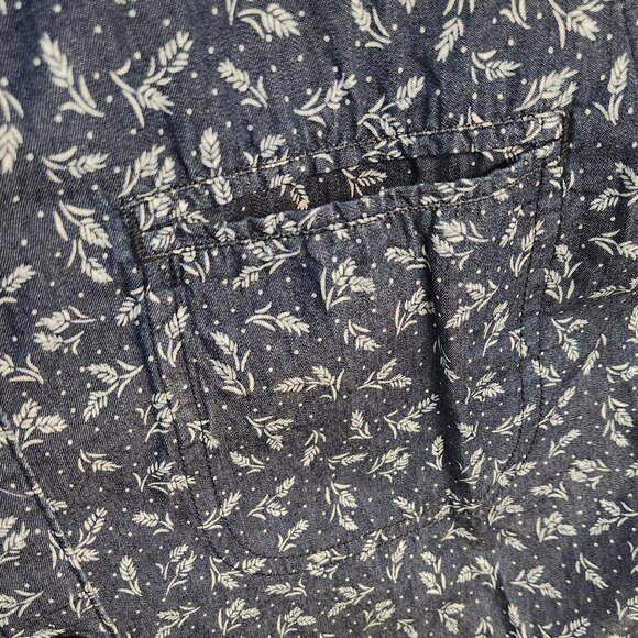 United by Blue Collared Button Up Shirt - Blue with grass/wheat pattern - Picture 9 of 10